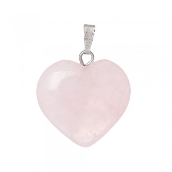 Doreenbeads Hot Fashion Women (Grade B) Created Rose Gem Stone Charm Pendants Heart Pink Jewelry Gift 27 x 21mm, Hole: 6x2mm 1PC