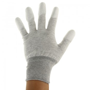 Anti Static ESD Safe Universal Size PU Fingertip Coating Gloves for Computer / Electronic / Phone Repair, Pair of 2