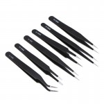 Alloet 6pcs/lot Anti-static Stainless Steel Tweezers Electronic Repair Maintenance Tool ESD12-ESD15 Electronic Repair Tools