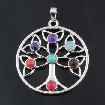 41 Style Reiki Chakra Pendant 7 Chakra Stones Natural Stone Pendant Semi Precious Stones Choker Necklace For Women Jewelry ZZ229