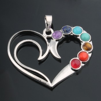 41 Style Reiki Chakra Pendant 7 Chakra Stones Natural Stone Pendant Semi Precious Stones Choker Necklace For Women Jewelry ZZ229