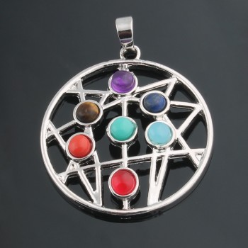 41 Style Reiki Chakra Pendant 7 Chakra Stones Natural Stone Pendant Semi Precious Stones Choker Necklace For Women Jewelry ZZ229