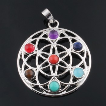 41 Style Reiki Chakra Pendant 7 Chakra Stones Natural Stone Pendant Semi Precious Stones Choker Necklace For Women Jewelry ZZ229