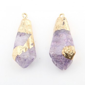 Wholesale Irregular Natural Stone Pendant  DIY for Necklace or Jewelry Making 7 Color