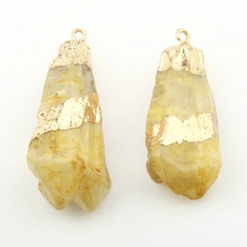 Wholesale Irregular Natural Stone Pendant  DIY for Necklace or Jewelry Making 7 Color