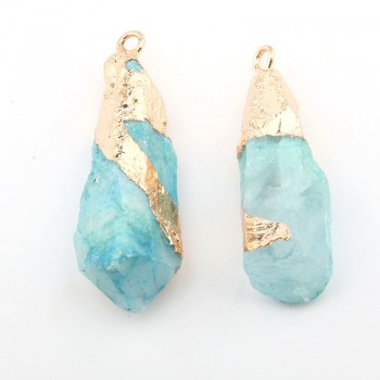 Wholesale Irregular Natural Stone Pendant  DIY for Necklace or Jewelry Making 7 Color