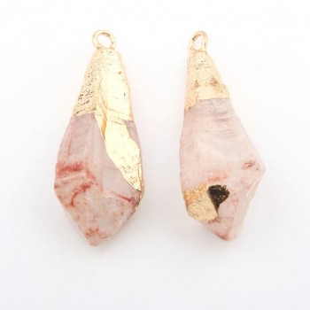 Wholesale Irregular Natural Stone Pendant  DIY for Necklace or Jewelry Making 7 Color