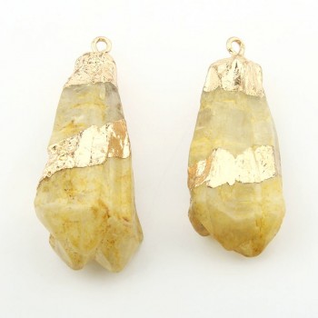 Wholesale Irregular Natural Stone Pendant  DIY for Necklace or Jewelry Making 7 Color