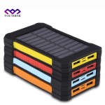 (No Battery) 8000mAh Fast Charge Solar Power Bank Box DIY Kit Case Waterproof for iPhone Outdoor Power Bank Charger LED Light