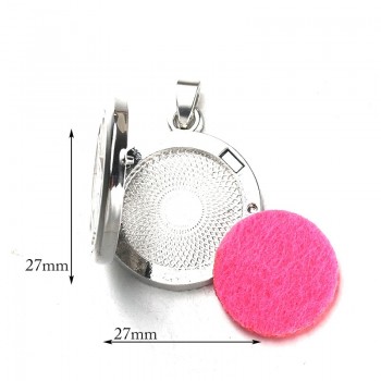 Tree of Life Aroma Box Necklace Stainless Steel Aromatherapy Essential Oil Diffuser Perfume Box Locket Pendant Jewelry Christmas