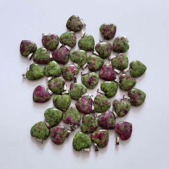 Wholesale 50pcs/lot Good Quality Assorted Heart Natural Stone charms pendants for jewelry making 20mm fashion gift free shipping