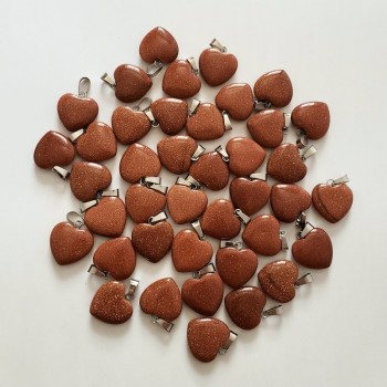 Wholesale 50pcs/lot Good Quality Assorted Heart Natural Stone charms pendants for jewelry making 20mm fashion gift free shipping