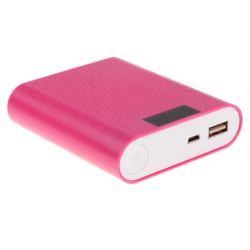 Lovoski Power Bank Case DIY Kit Battery Charger Box With Digital Display red