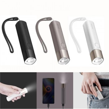 XIAOMI SOLOVE X3 USB Rechargeable Brightness EDC Flashlight 3000mAh Power Bank Mini LED Torch Bike Light Portable Charging