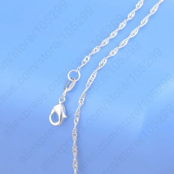 Big Sale Sample Order 20Pcs Mix 20 Styles 18 Genuine 925 Sterling Silver Link Necklace Set Chains+Lobster Clasps