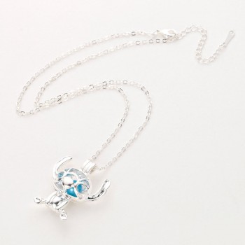 New Trendy Long Chain Silver Plated Circles Chocker Necklace Women Cute Lilo Stitch Jewelry Best Friends Necklace for Girls Gift