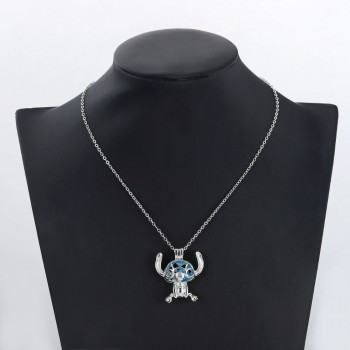 New Trendy Long Chain Silver Plated Circles Chocker Necklace Women Cute Lilo Stitch Jewelry Best Friends Necklace for Girls Gift