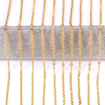LUXUKISSKIDS Promotion 10pcs/lot Chain,2mm Gold/Silver Stainless Steel Link Chains Necklaces Fashion Jewelry Cuban Chains