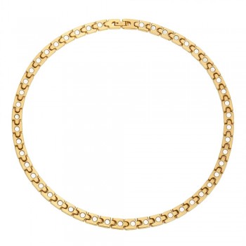 Escalus Healing Women 50pcs Magnet 316L Stainless Steel Necklace Lady Chain Magnetic Gold Jewelry Gift Neckwear Charm