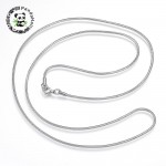304 Stainless Steel Snake Chain Necklaces, with Lobster Claw Clasps, Stainless Steel Color, 29.9(76cm); 2mm
