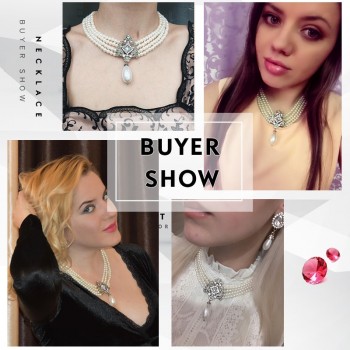 2016 Party Dazzle Noble Multilayer Beads Chain Romantic Choker Necklace Simulated Pearl Necklace  Fashion Jewelry