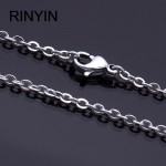 Men Women Jewerly 1mm 16 18 20 22 24 Inches Links Chain Fashion Necklace Stainless Steel Necklace Classic Pop Rolo Chains