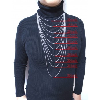 Men Women Jewerly 1mm 16 18 20 22 24 Inches Links Chain Fashion Necklace Stainless Steel Necklace Classic Pop Rolo Chains