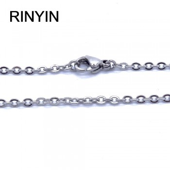 Men Women Jewerly 1mm 16 18 20 22 24 Inches Links Chain Fashion Necklace Stainless Steel Necklace Classic Pop Rolo Chains