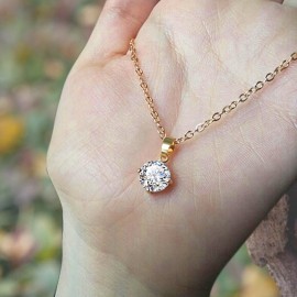 Geometric Zircon Choker Necklaces For Women Girls Bijoux Gold Sliver Color Rhinestone Necklace Fashion Jewelry Christmas Gift