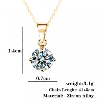 Geometric Zircon Choker Necklaces For Women Girls Bijoux Gold Sliver Color Rhinestone Necklace Fashion Jewelry Christmas Gift