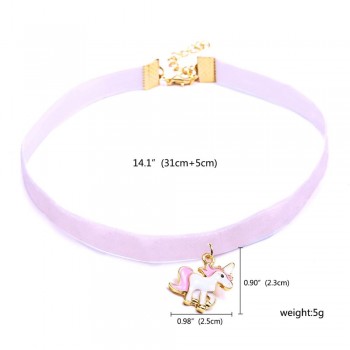 Handmade Velvet Lace Vintage Choker Necklace For Women Collar Torques Neck Jewelry Stretch Yin Yang Unicorn Charm Gothic Punk
