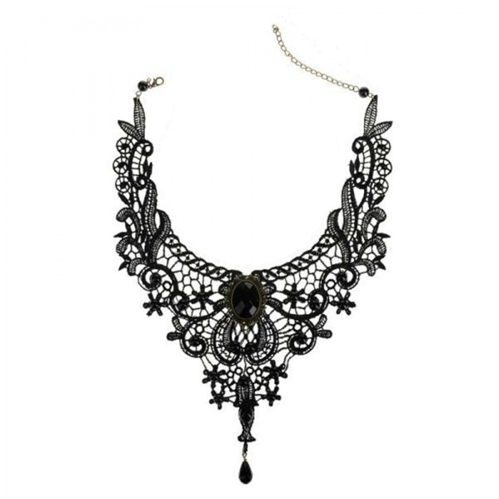 collier femme jewelry chocker statement necklace black lace women bijoux choker chunky fashion 2017 choker brand Luxury