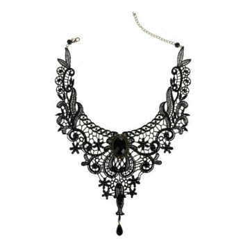 collier femme jewelry chocker statement necklace black lace women bijoux choker chunky fashion 2017 choker brand Luxury
