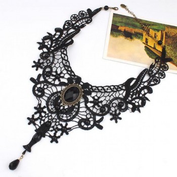 collier femme jewelry chocker statement necklace black lace women bijoux choker chunky fashion 2017 choker brand Luxury
