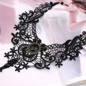 collier femme jewelry chocker statement necklace black lace women bijoux choker chunky fashion 2017 choker brand Luxury