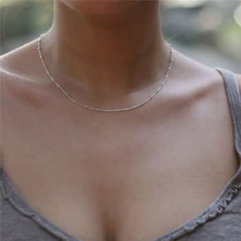 Fashion Jewelry Cute Metal Bead Simple Choker Necklace Statement Chain Boho Pendants Necklaces Bijoux Female Gift