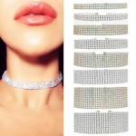 Fashion Star Style Women Full Shiny Crystal Rhinestone Collares Necklace Choker Necklaces Wedding Birthday Jewelry
