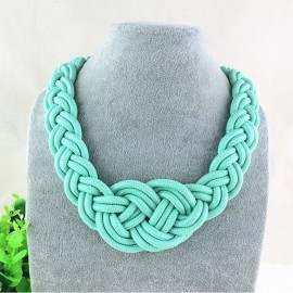 Bohemia beads bib collar necklace statement choker necklace women fashion Necklaces amp; Pendants brand jewelry silk cord  Chains