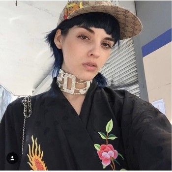 Crystal Statement Choker Necklace Rhinestone Letter SEX Chocker Women Night Party Collares Wild geometric metal necklace 630
