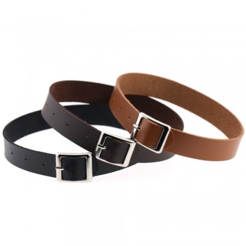 Fine quality Harajuku Belt Collar Choker Necklace PU Leather Choker Punk Goth 41*2cm