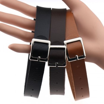 Fine quality Harajuku Belt Collar Choker Necklace PU Leather Choker Punk Goth 41*2cm