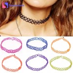 2018 New Women Girls Necklace Pendant Necklace Stretch Gothic Henna Choker Hippy jewelry Elastic 80s 90s Drop shipping