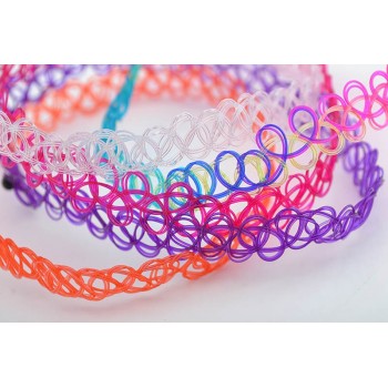 2018 New Women Girls Necklace Pendant Necklace Stretch Gothic Henna Choker Hippy jewelry Elastic 80s 90s Drop shipping
