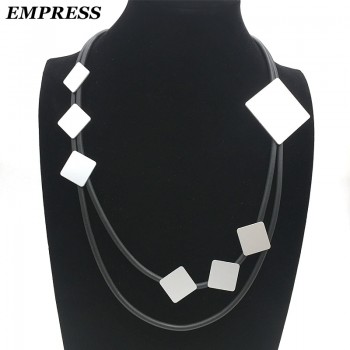 Empress New Necklace DIY Jewelry Womens Glamour 2018 Claims Handmade Square Kolye Vintage Soft foam Aluminum Necklace Gift