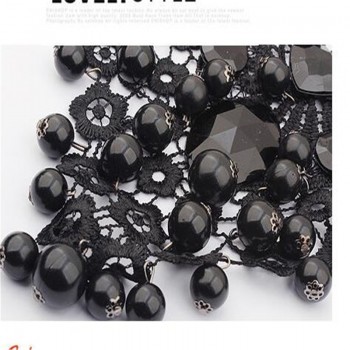 Grace Female Jewelry Black Lace Necklaces amp; Pendant Short Choker Women Accessories European Fashion False Collar Necklace JQ275