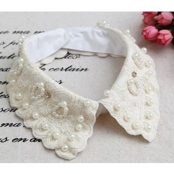 MIARA.L torques black lace beaded collar choker collar necklace fake collar women s clothing accessories sweet false collar