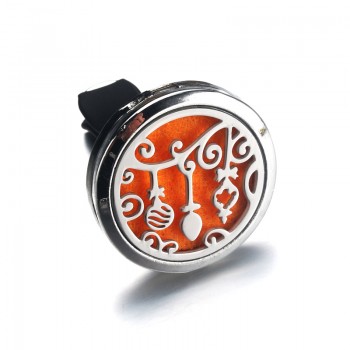 30mm 26 models Stainless Steel Car Air Freshener Perfume Essential Oil Diffuser tree of Life necklace Locket Christmas gift