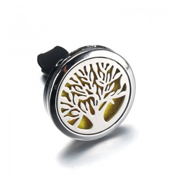 30mm 26 models Stainless Steel Car Air Freshener Perfume Essential Oil Diffuser tree of Life necklace Locket Christmas gift