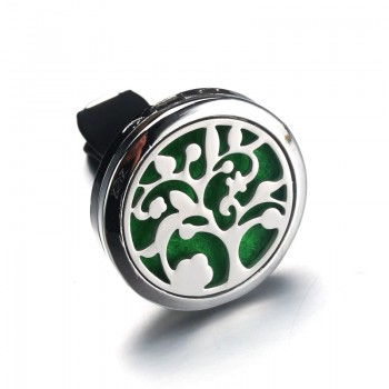 30mm 26 models Stainless Steel Car Air Freshener Perfume Essential Oil Diffuser tree of Life necklace Locket Christmas gift