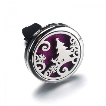 30mm 26 models Stainless Steel Car Air Freshener Perfume Essential Oil Diffuser tree of Life necklace Locket Christmas gift